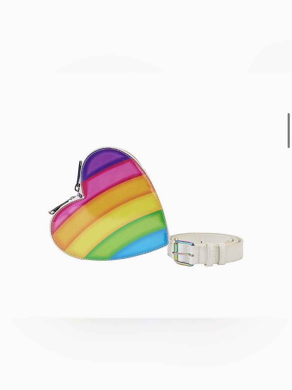 Loungefly x Lisa Frank Logo Heart Mini Backpack w/ Detachable Heart Waist Bag - Picture 4 of 16